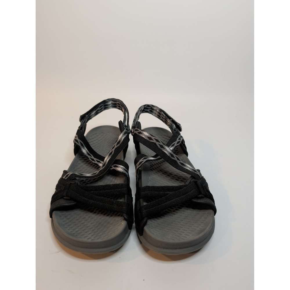 Baretraps Strappy Sport Sandals Women's Size 8 M Black Adjustable Comfort B7